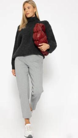 SASSYCLASSY Chinohose Chinohose Damen mit Ziernaht
