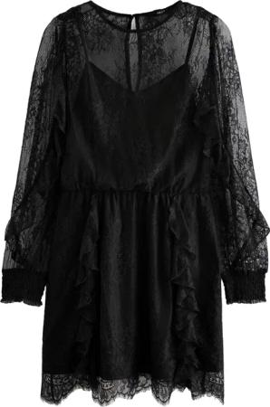 Next Spitzenkleid Langarm-Minikleid mit Spitze und