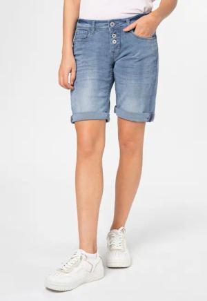 SUBLEVEL Jeansbermudas Damen Jeans Bermuda Stretch-Jeans