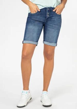 SUBLEVEL Jeansbermudas Damen Jeans Bermuda Stretch-Jeans