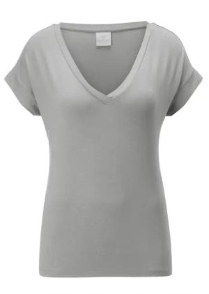MADELEINE Kurzarmshirt Legeres Shirt mit V-Ausschnitt