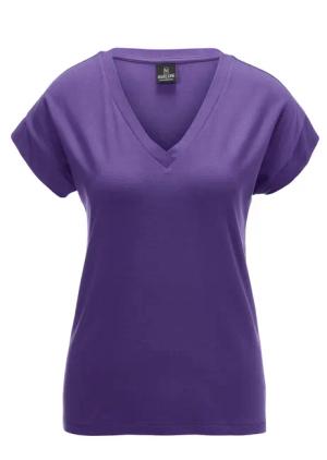 MADELEINE Kurzarmshirt Legeres Shirt mit V-Ausschnitt
