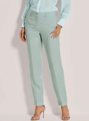 MADELEINE Bügelfaltenhose Bügelfalten-Hose mit Leinen