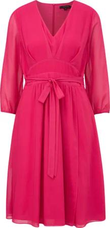 Comma Maxikleid Kurzes Kleid mit Bindegürtel