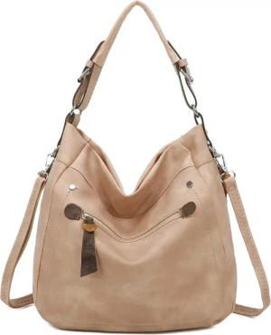 ITALYSHOP24 Schultertasche Damen Tasche Shopper Hobo-Bag