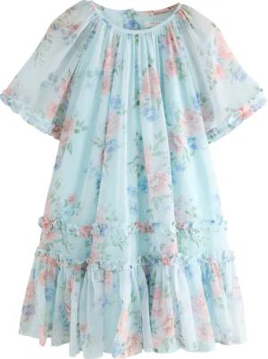 Next Chiffonkleid Chiffonkleid mit Engelärmeln (1-tlg)