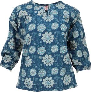 Guru-Shop Longbluse Leichte Baumwollbluse, Boho Schlupfbluse
