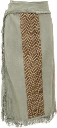 Guru-Shop Minirock Boho Wickelrock mit Tribaldruck