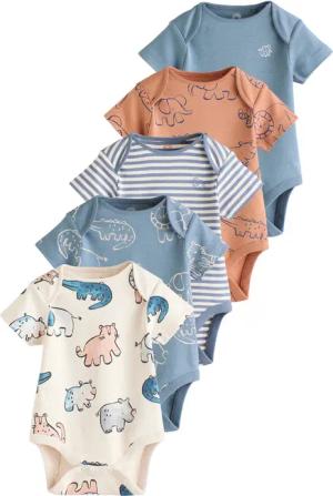 Next Kurzarmbody Kurzärmelige Babybodys aus Baumwolle,