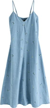Next Jeanskleid Denim-Maxikleid aus Lyocell mit