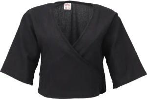 Guru-Shop Longbluse Boho Wickelbluse, Wickeltop aus