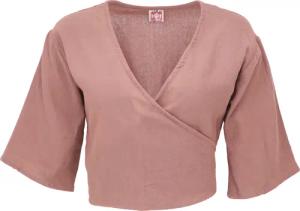 Guru-Shop Longbluse Boho Wickelbluse, Wickeltop aus