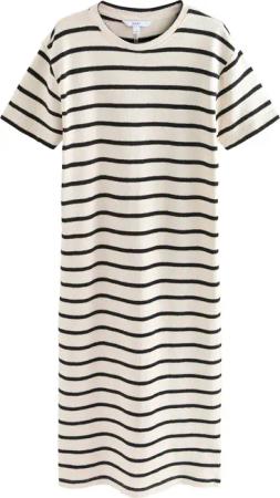 Next Jerseykleid Kurzärmeliges Kleid in gestreifter