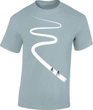 Baddery Print-Shirt Fahrrad T-Shirt: "Radweg" -
