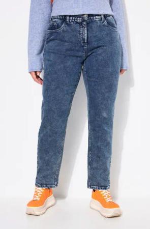Ulla Popken Regular-fit-Jeans Boyfriend-Jerseyjeans weites Bein