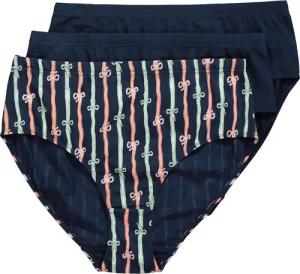 Ulla Popken Slip Midislips 3er-Pack Schleifenmuster/Farbe