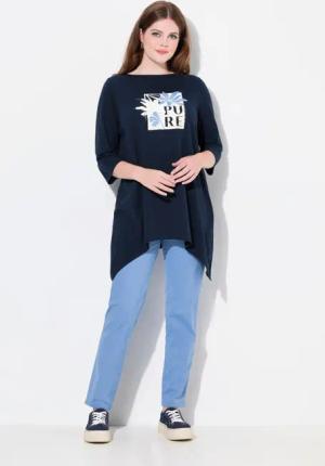 Ulla Popken Longshirt Shirt PURE U-Boot-Ausschnitt