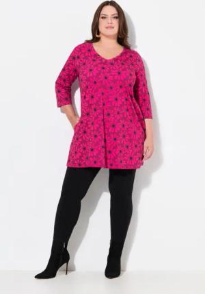 Ulla Popken Longshirt Longshirt Blüten A-Linie
