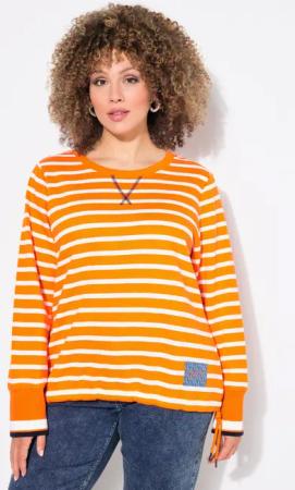Ulla Popken Sweatshirt Sweatshirt Ringel Tunnelzug