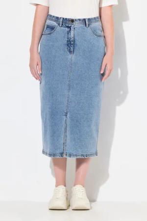 Ulla Popken Jeansrock Jeansrock Komfortbund 5-Pocket-Schnitt