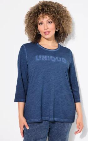 Ulla Popken T-Shirt Shirt Statementstickerei Classic