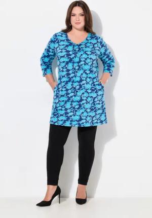 Ulla Popken Longshirt Longshirt Biesen A-Linie