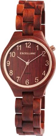 Excellanc Quarzuhr 1800236 Excellanc Damen Holzarmbanduhr