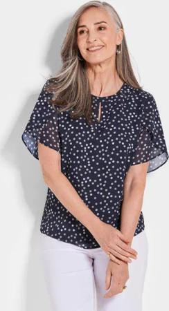 GOLDNER Kurzarmbluse Kurzgröße: Bluse