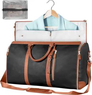 Mutig Reisetasche Reisetasche aus Leder, 2-in-1Hängetasche
