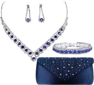 OYLCDI Schmuckset Damen Clutch Abendtasche Festliche