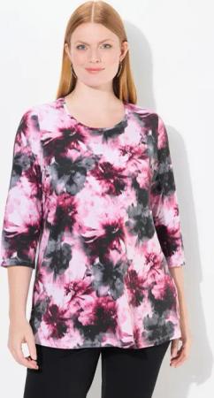 Ulla Popken T-Shirt Shirt Blüten Rundhals