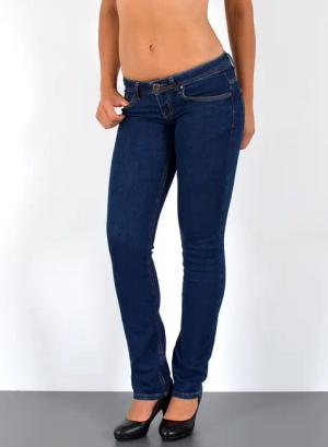 ESRA Straight-Jeans Low Waist Damen Jeans