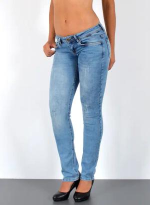ESRA Straight-Jeans Low Waist Damen Jeans