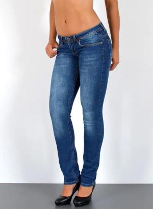ESRA Straight-Jeans Low Waist Damen Jeans