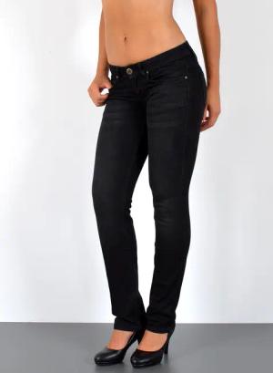 ESRA Straight-Jeans Low Waist Damen Jeans