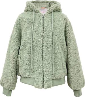 Lara Laurén Plüschjacke moderne Kapuzenjacke aus