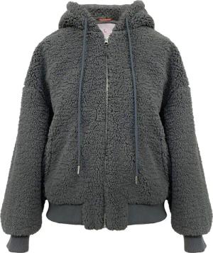 Lara Laurén Plüschjacke moderne Kapuzenjacke aus