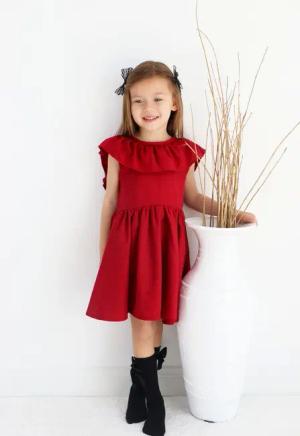 Parla Kids Sommerkleid Bordeaux farbendes Kleid