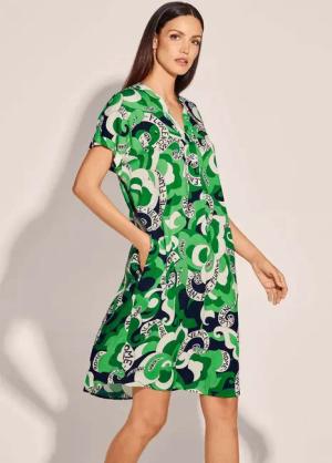 MADELEINE Midikleid Lässiges Tunikakleid mit Statement-Print