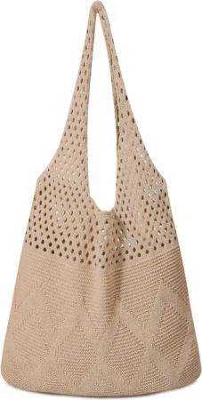 Coonoor Umhängetasche Umhängetasche Damen, Mesh Strandtasche,
