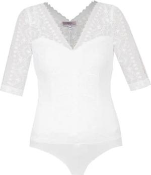 MarJo Dirndlbluse Dirndlbody 'Forsten' Halbarm, Offwhite