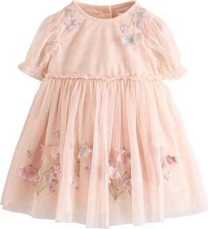 Next Tüllkleid Besticktes Kleid aus Netzstoff