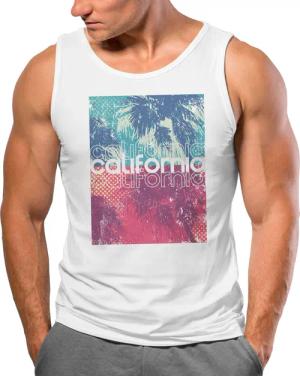 Neverless Tanktop Herren Tank-Top California Palmen
