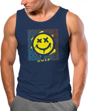 Neverless Tanktop Herren Tank-Top Smiling Face