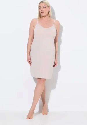 Ulla Popken Jerseykleid Unterkleid A-Linie V-Ausschnitt