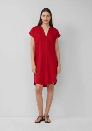 s.Oliver Minikleid Blusenkleid aus Leinenmix mit