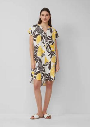 s.Oliver Minikleid Blusenkleid aus Leinenmix mit