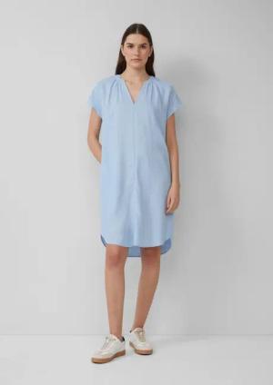 s.Oliver Minikleid Blusenkleid aus Leinenmix mit