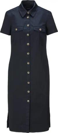 MADELEINE Midikleid Schmales Hemdblusenkleid mit Kurzarm