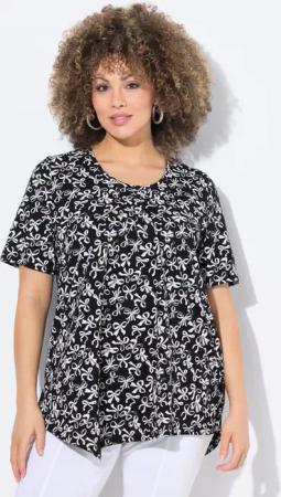 Ulla Popken T-Shirt T-Shirt Schleifen Biesen